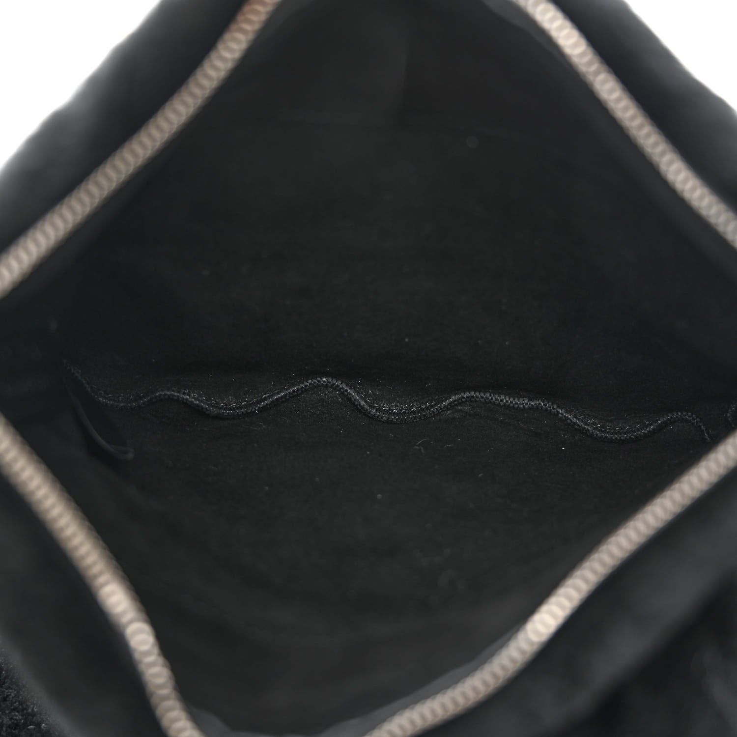 Prada Shearling Monotone Logo Tote Black White 7 of 12
