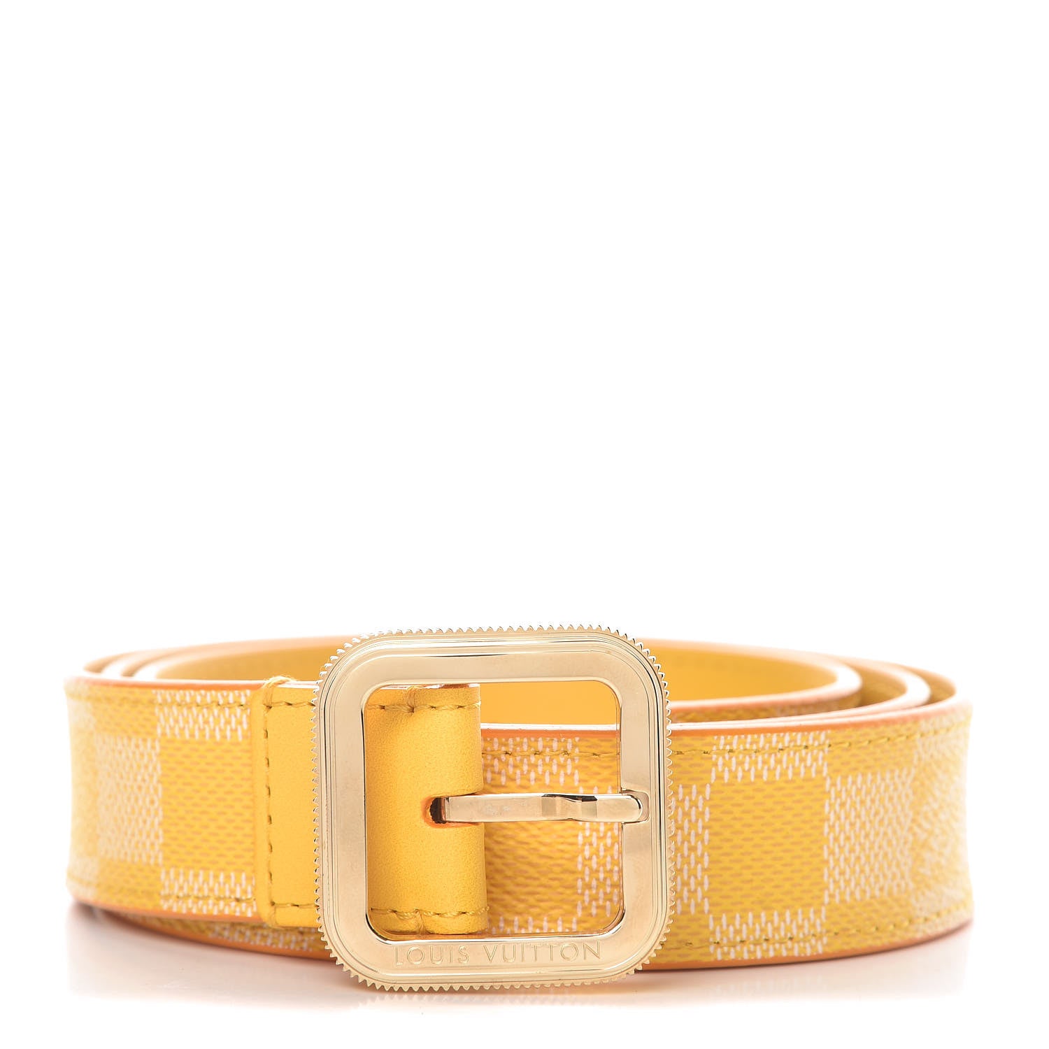 Louis Vuitton Damier Couleurs 30mm Tresor Belt 90 36 Mimosa 1 of 8