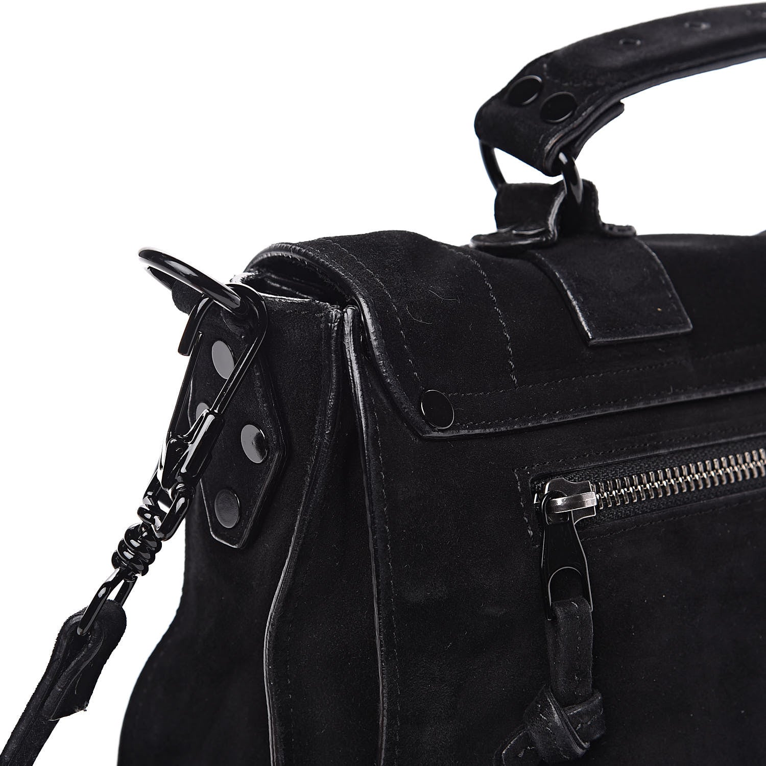 Proenza Schouler Suede Medium PS1 Satchel Black 11 of 11