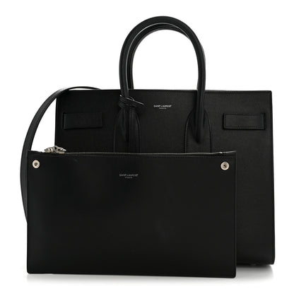 Saint Laurent Grained Calfskin Small Sac De Jour Black 3 of 16