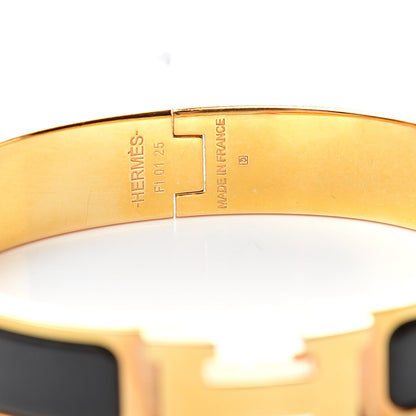 Hermes Enamel Narrow Clic Clac H Bracelet PM Black 4 of 6