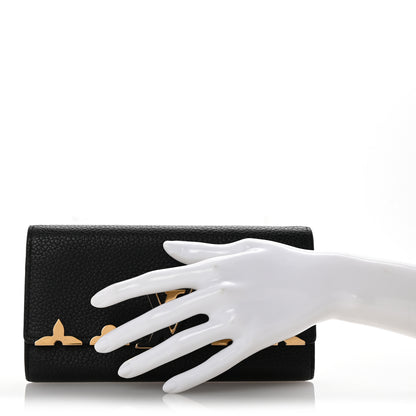 Louis Vuitton Taurillon Embellished Capucines Long Wallet Black 2 of 11