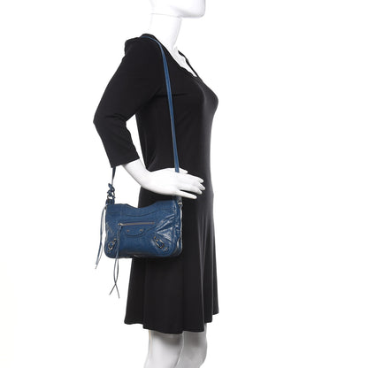 Balenciaga Agneau Classic Hardware Silver Hardware Hip Bleu Profond 2 of 9