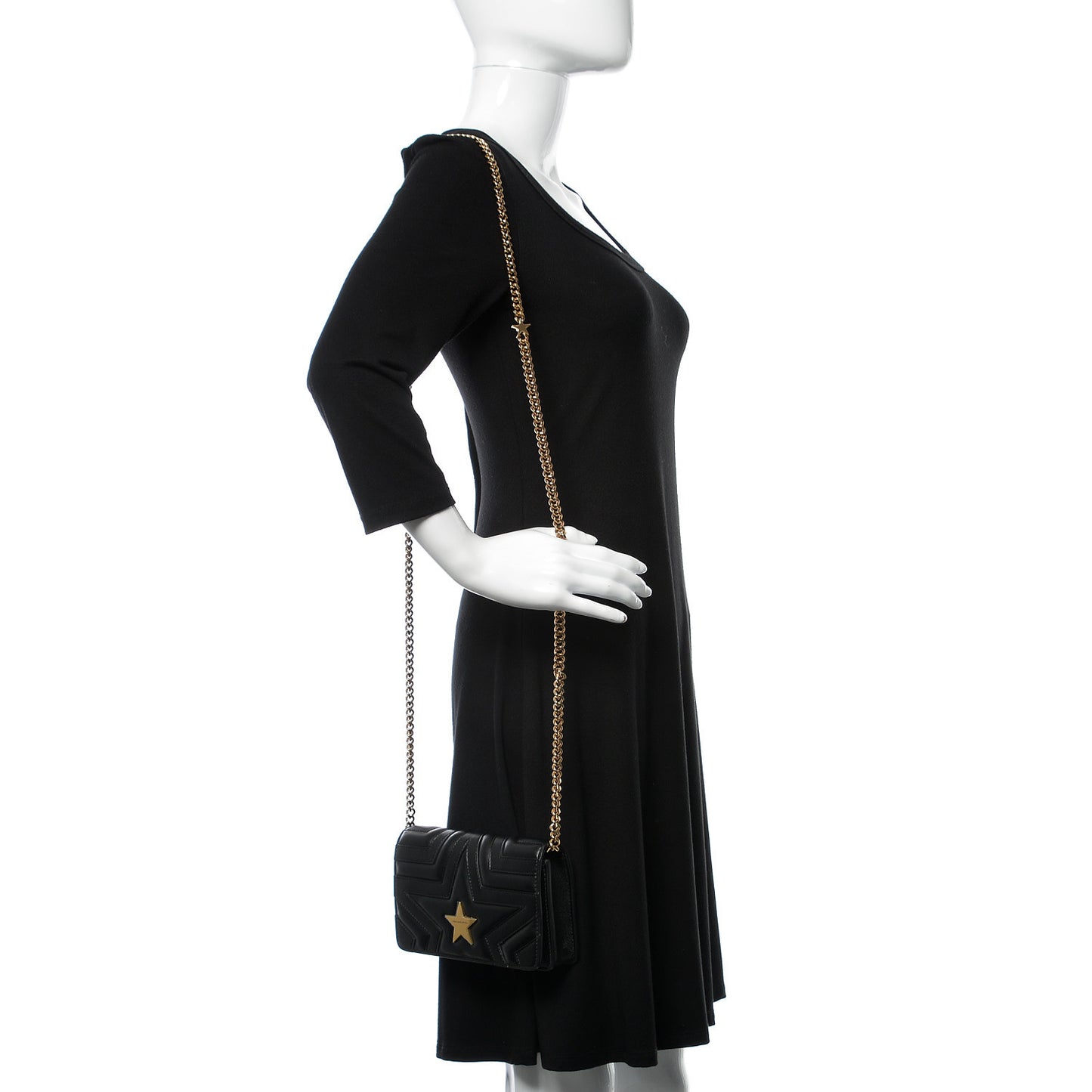 Alter Nappa Star Small Flap Shoulder Bag Black