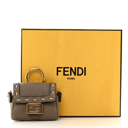 Fendi Cuoio Romano Selleria AirPods Pro Chain Baguette Charm Taupe 9 of 9