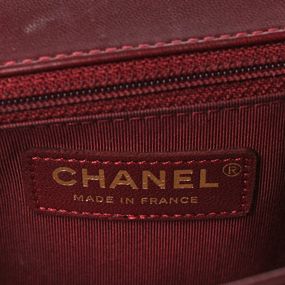 Chanel Lambskin Quilted New Medium Boy Flap Dark Red 6 of 10