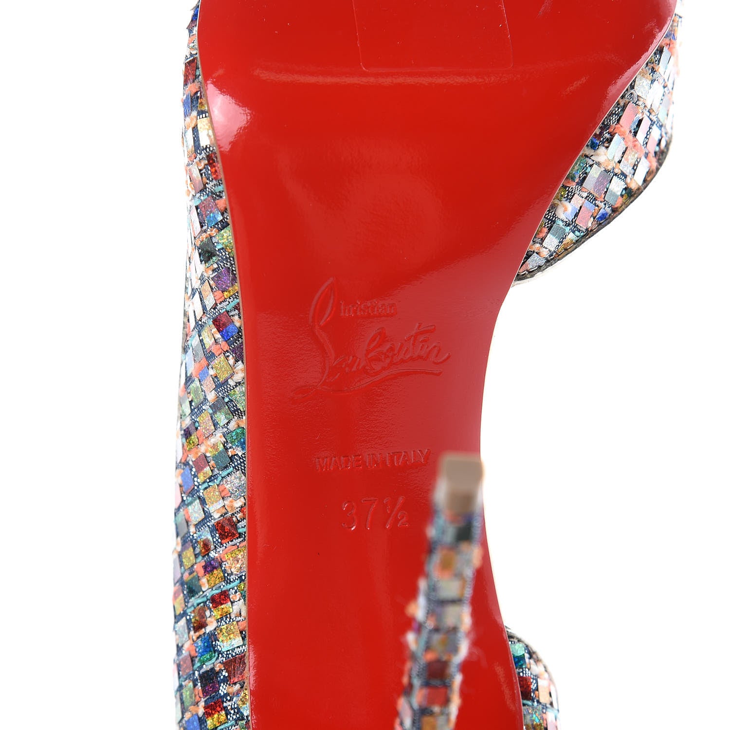 Christian Louboutin Tresse Vitraux Specchio Iriza 100 Pumps 37.5 Multicolor Silver 6 of 10