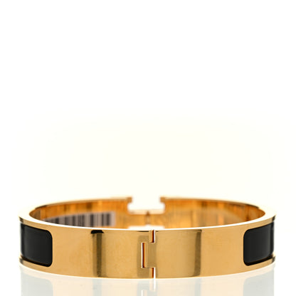 Hermes Enamel Narrow Clic Clac H Bracelet GM Black 3 of 5