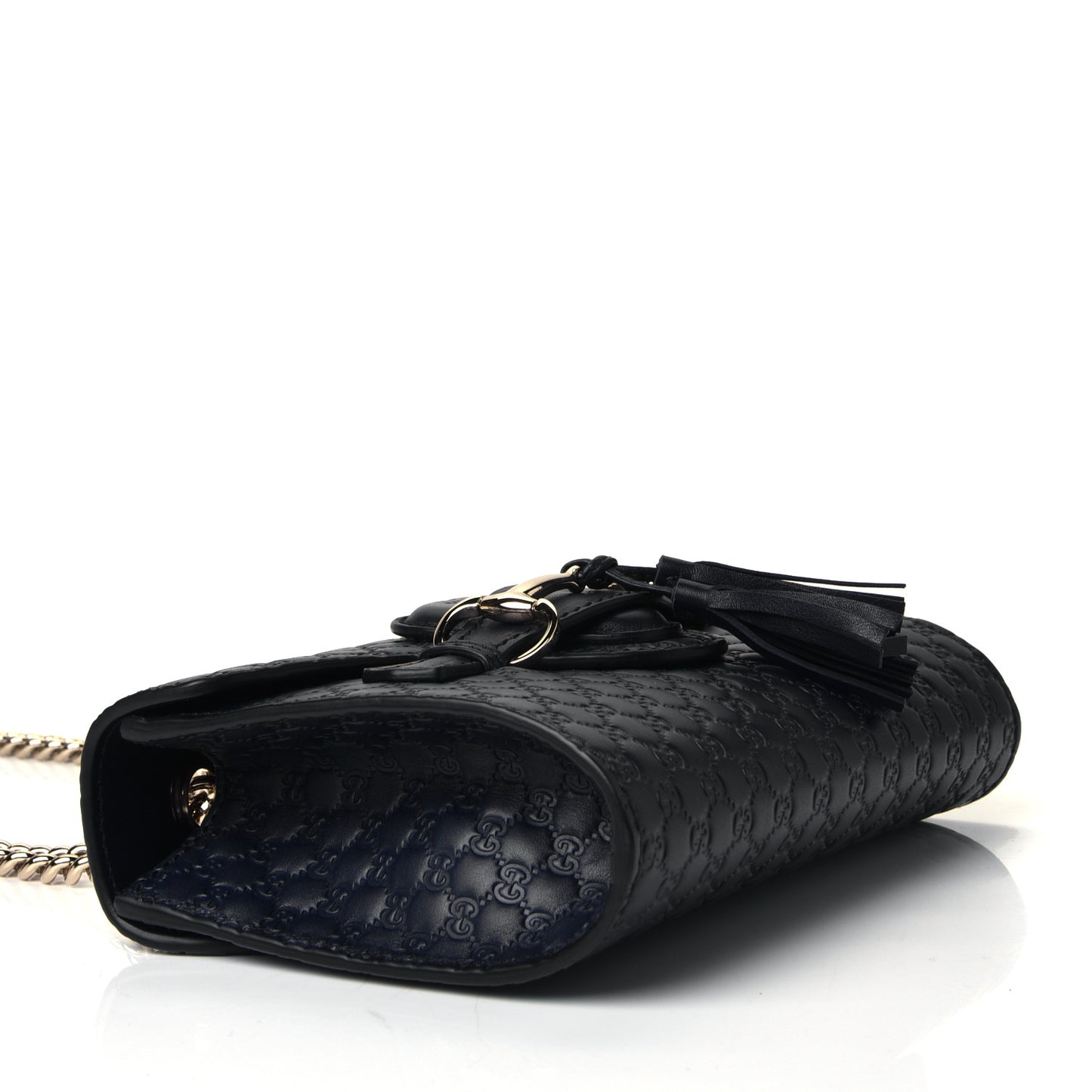 Microguccissima Mini Emily Chain Shoulder Bag Blue