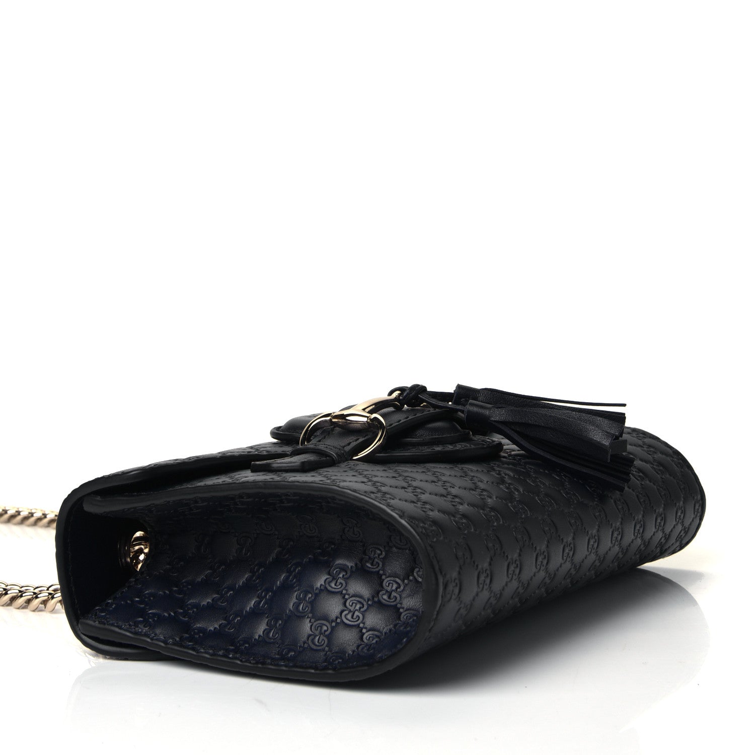 Gucci Microguccissima Mini Emily Chain Shoulder Bag Blue 3 of 4