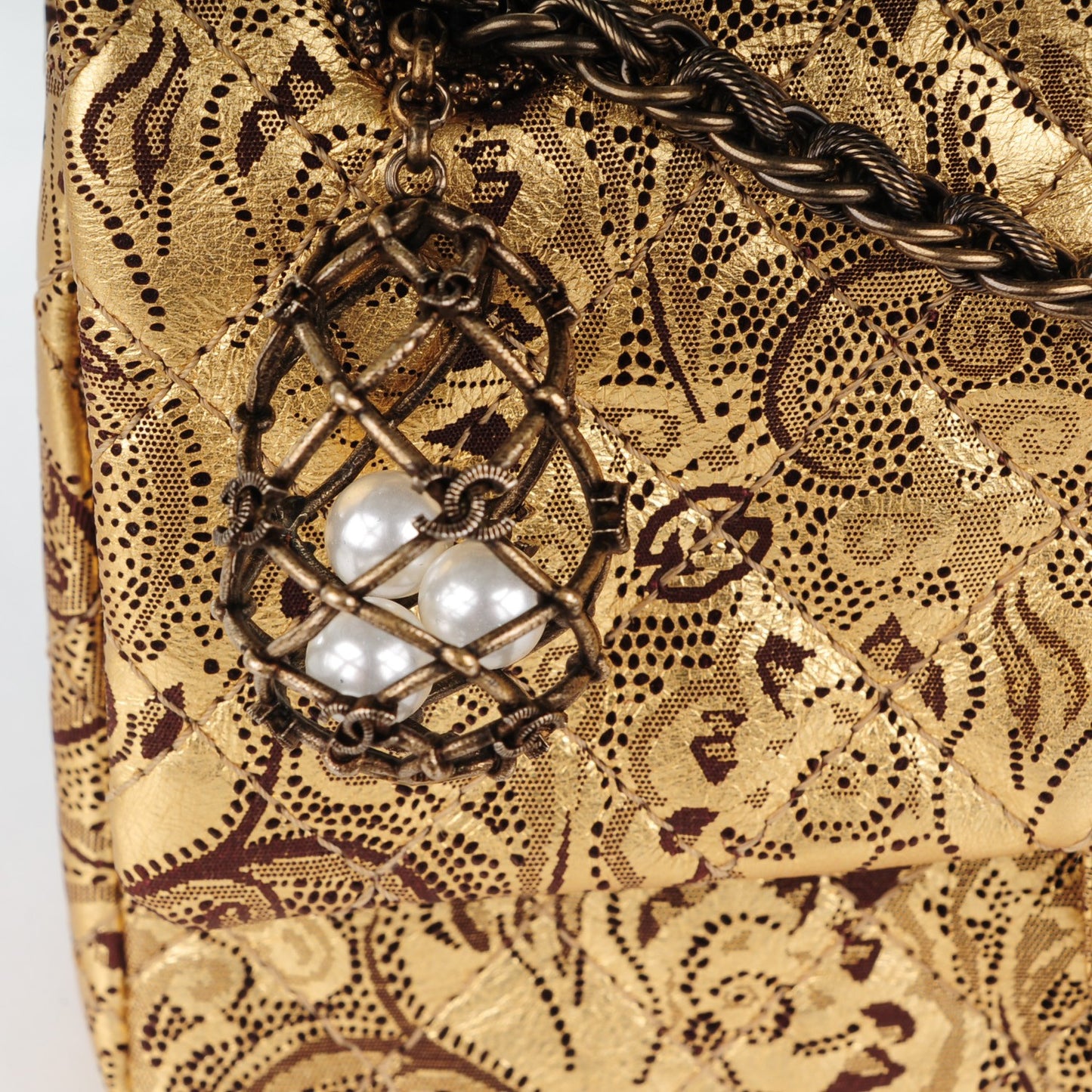 Buffalo Hand Painted Lace 2.55 Reissue 225 Flap Gold