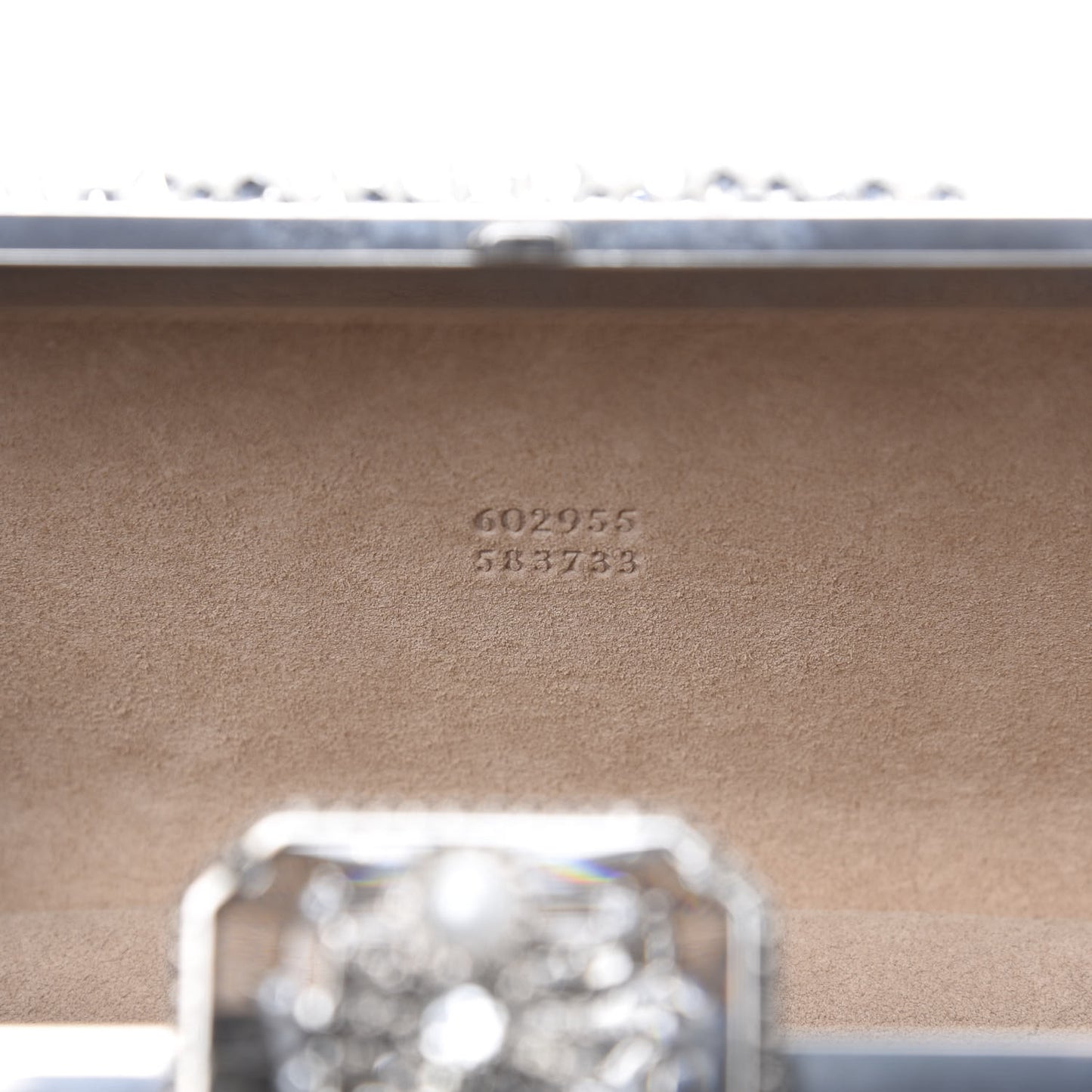 Crystal Spider Box Chain Clutch Silver