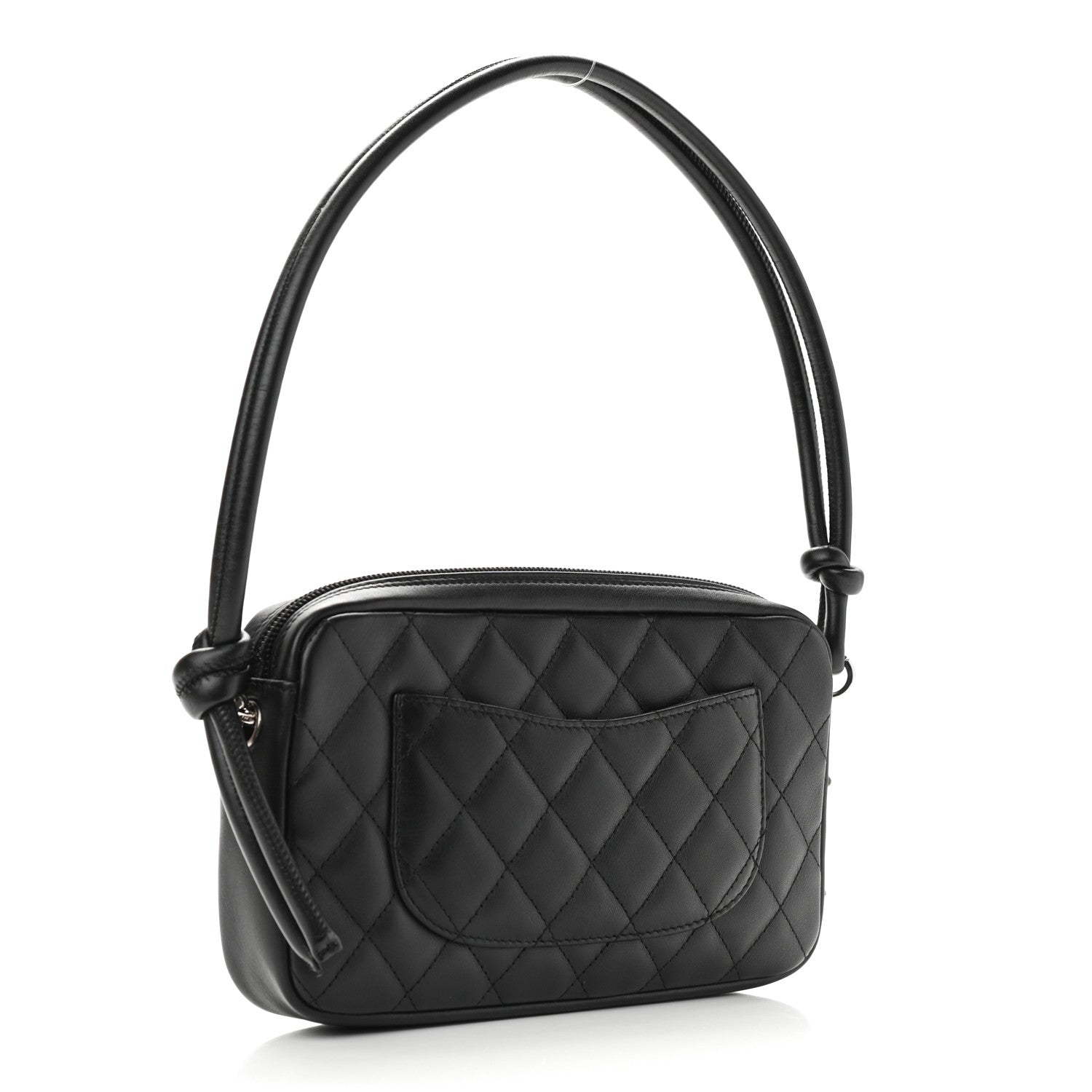 Chanel Calfskin Quilted Cambon Pochette Black White 3 of 10