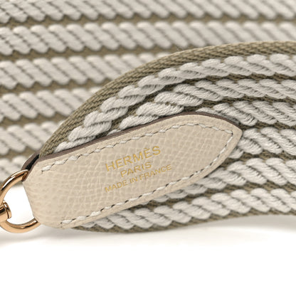 Hermes Toile Swift 50mm Sangle Cavale Shoulder Strap Beige Marfa Gris Pale Craie 3 of 3