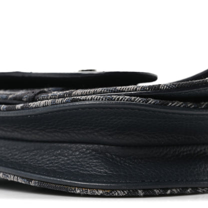 Christian Dior Oblique Saddle Messenger Pouch Blue Black 9 of 10