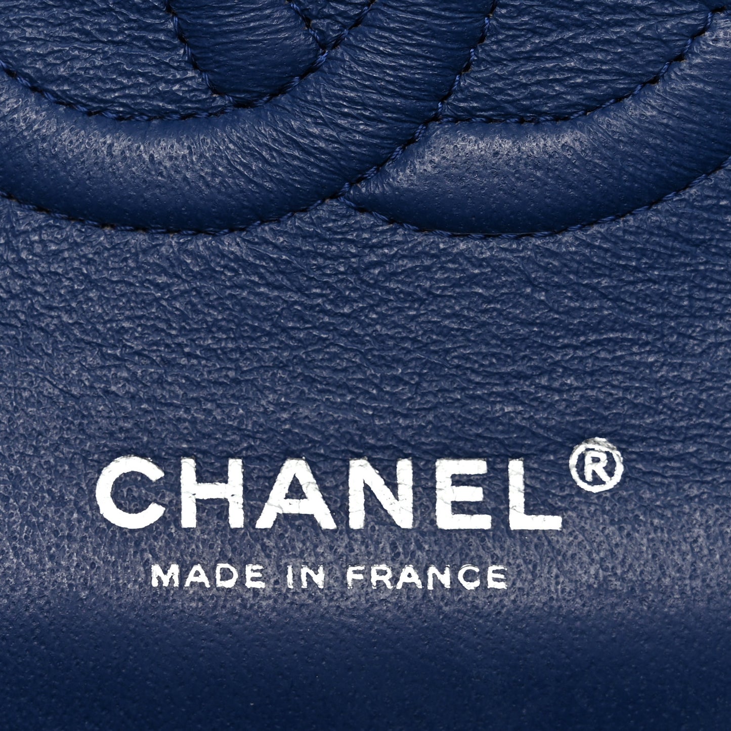 Lambskin Quilted Medium Double Flap Blue
