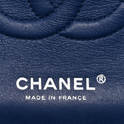 Chanel Lambskin Quilted Medium Double Flap Blue 14 of 37