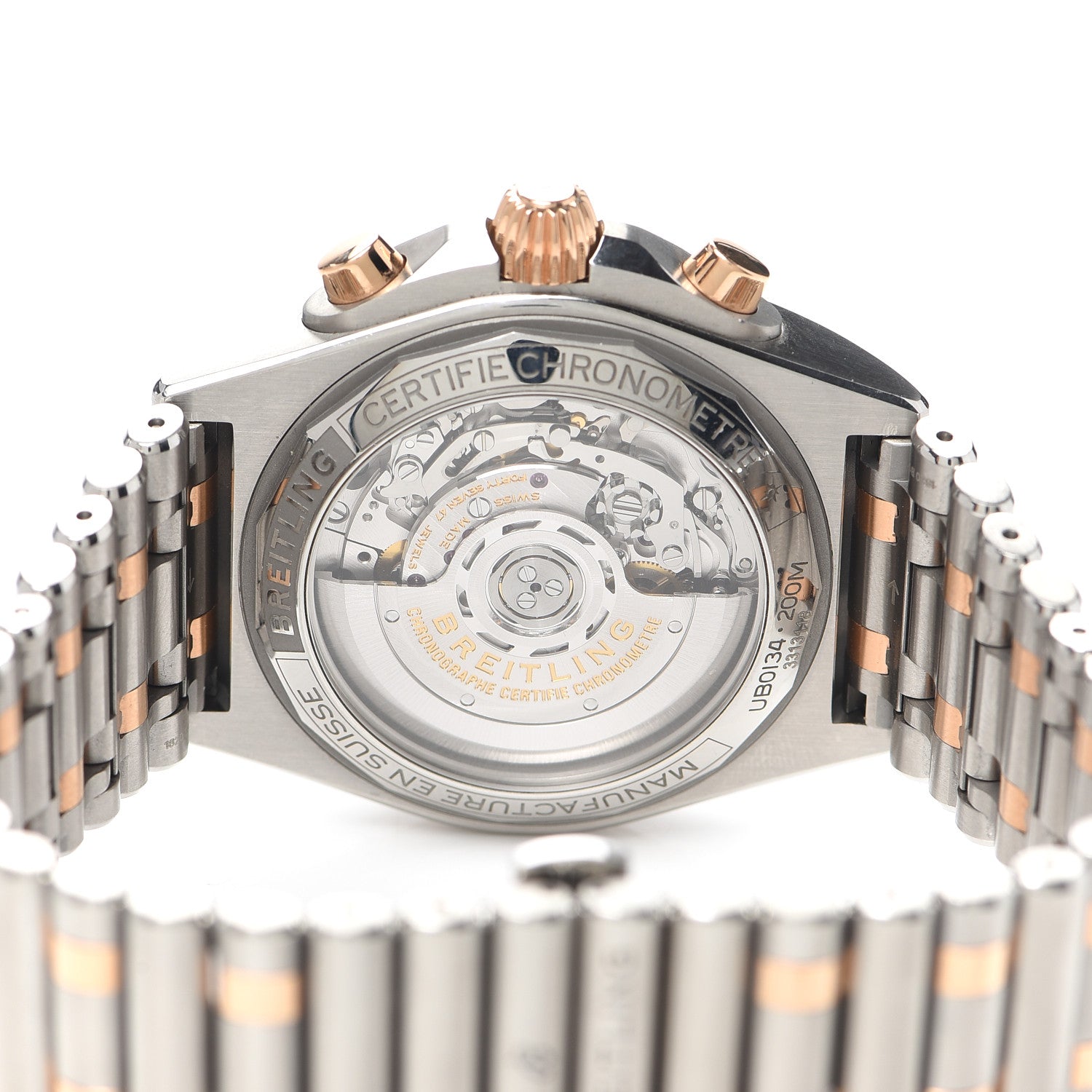 Breitling Stainless Steel 18K Rose Gold 42mm Chronomat B01 Automatic Watch Grey UB0134 4 of 6