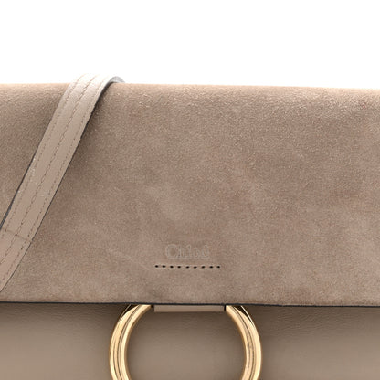 Chloe Suede Calfskin Small Faye Shoulder Bag Motty Grey 8 of 13
