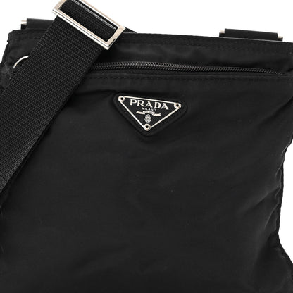 Prada Nylon Saffiano Flat Messenger Bag Black 8 of 14