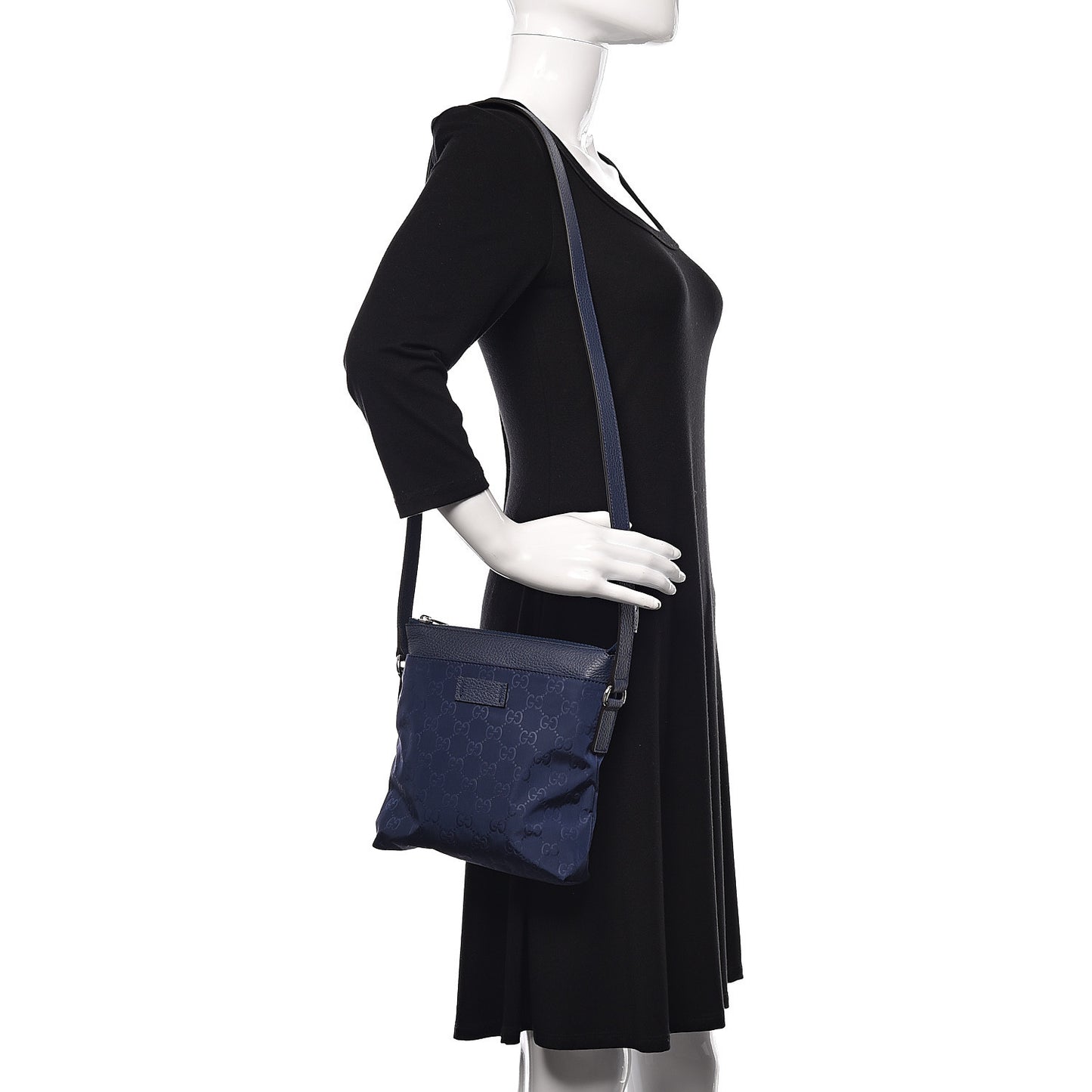 Nylon Monogram Dollar Calfskin Small Flat Messenger Bag Tide