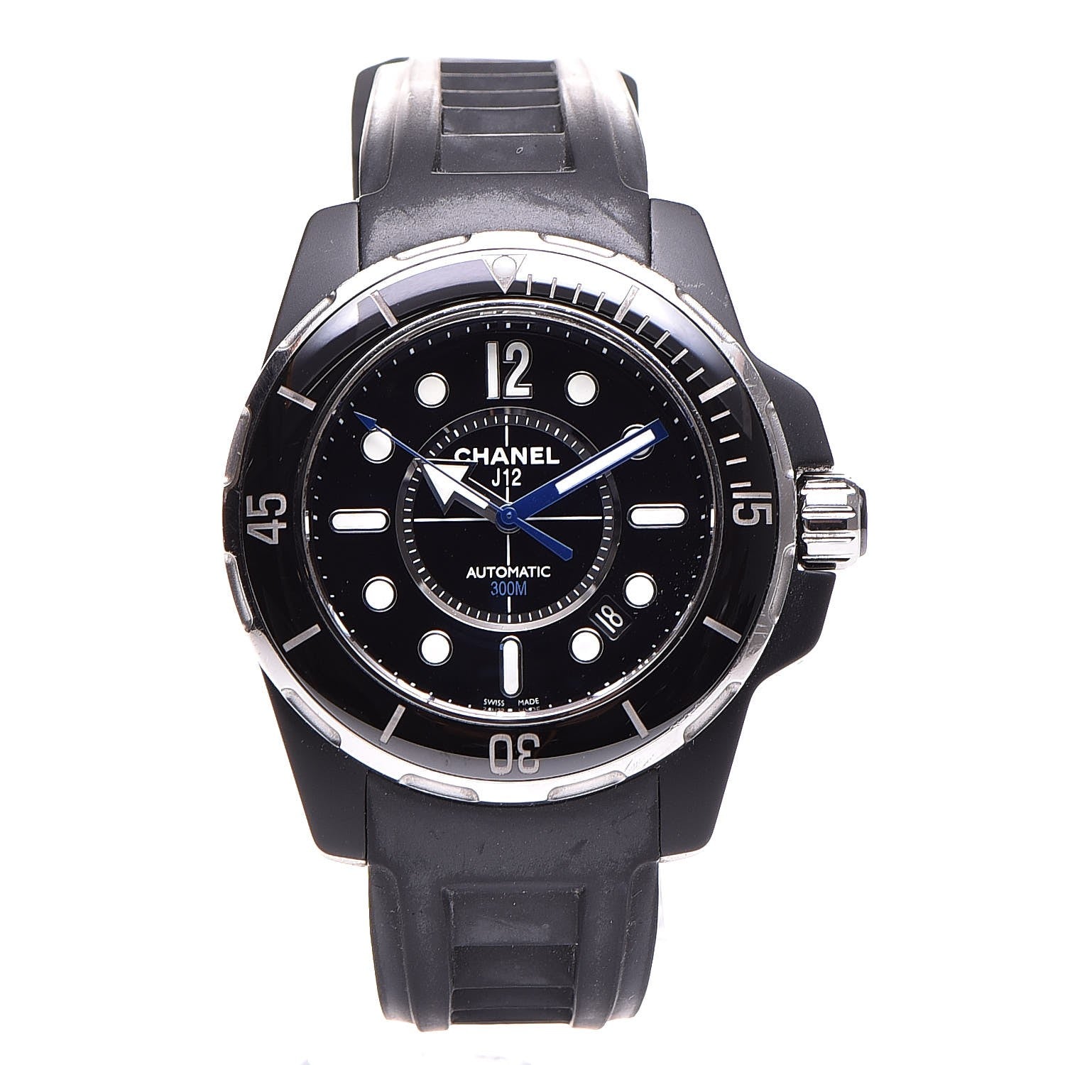 Chanel Stainless Steel Ceramic Rubber 41mm J12 Marine Automatic Watch Black 1 of 10