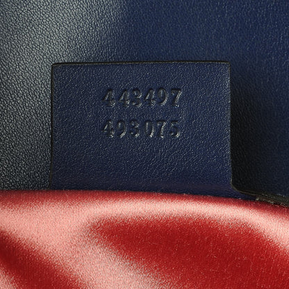Gucci Velvet Matelasse Small GG Marmont Shoulder Bag Cobalt Blue 7 of 7