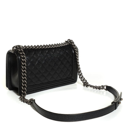 Chanel Caviar Quilted Medium Boy Flap Black 4 of 9
