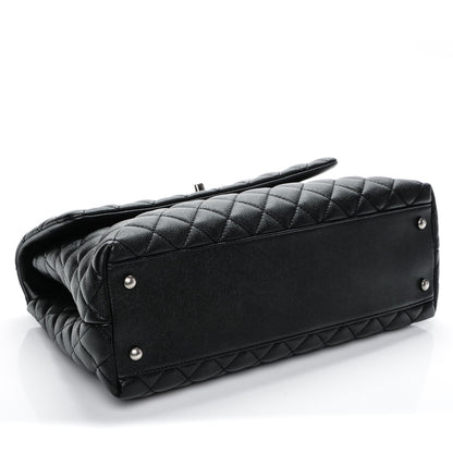 Chanel Caviar Quilted Medium Coco Handle Flap Black 4 of 7