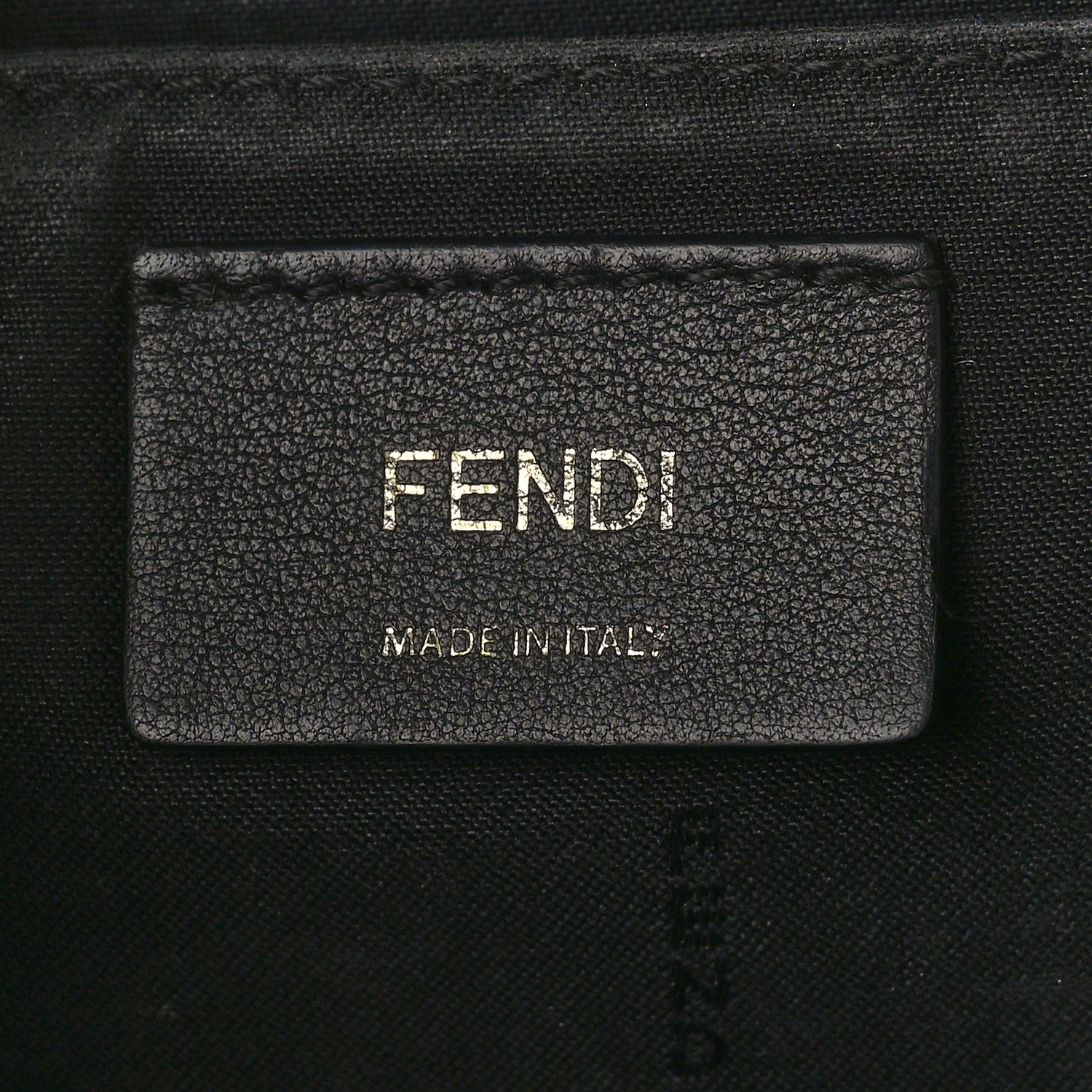 Fendi Glazed Fabric Vitello Century FF 1974 Stamp Patch Camera Case Mogano Panna Black 6 of 8