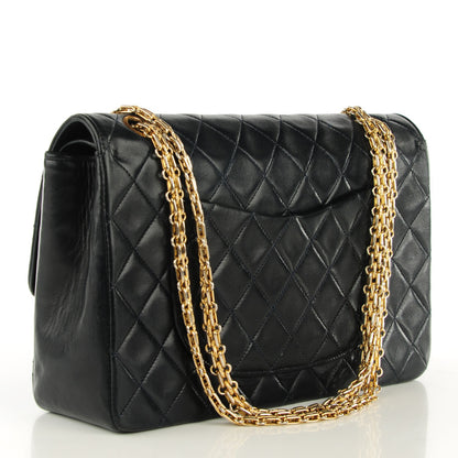 Chanel Lambskin Quilted Medium Double Flap Bijoux Chain Navy 3 of 10