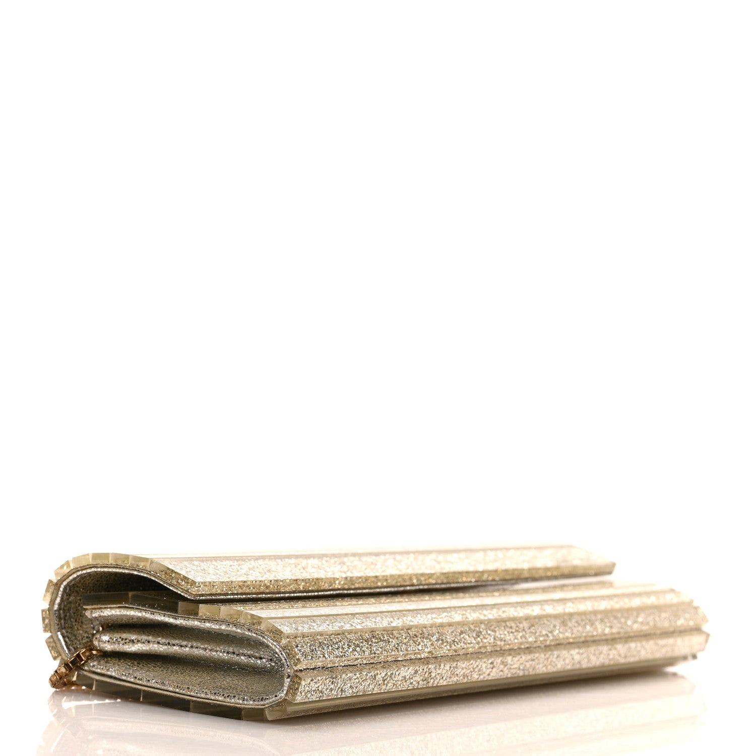 Jimmy Choo Acrylic Glitter Sweetie Clutch Champagne 3 of 7