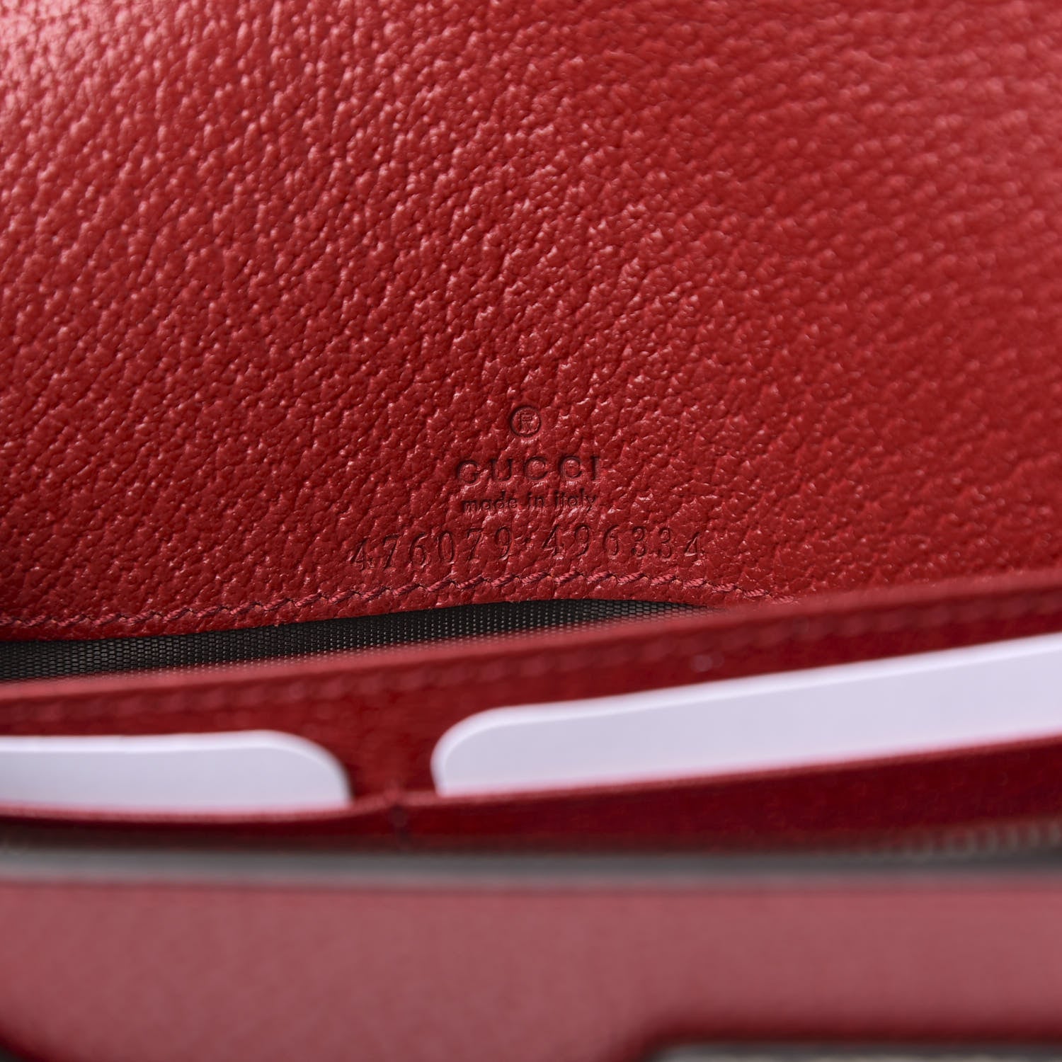 Gucci GG Supreme Monogram Web Queen Margaret Chain Wallet Red 5 of 9