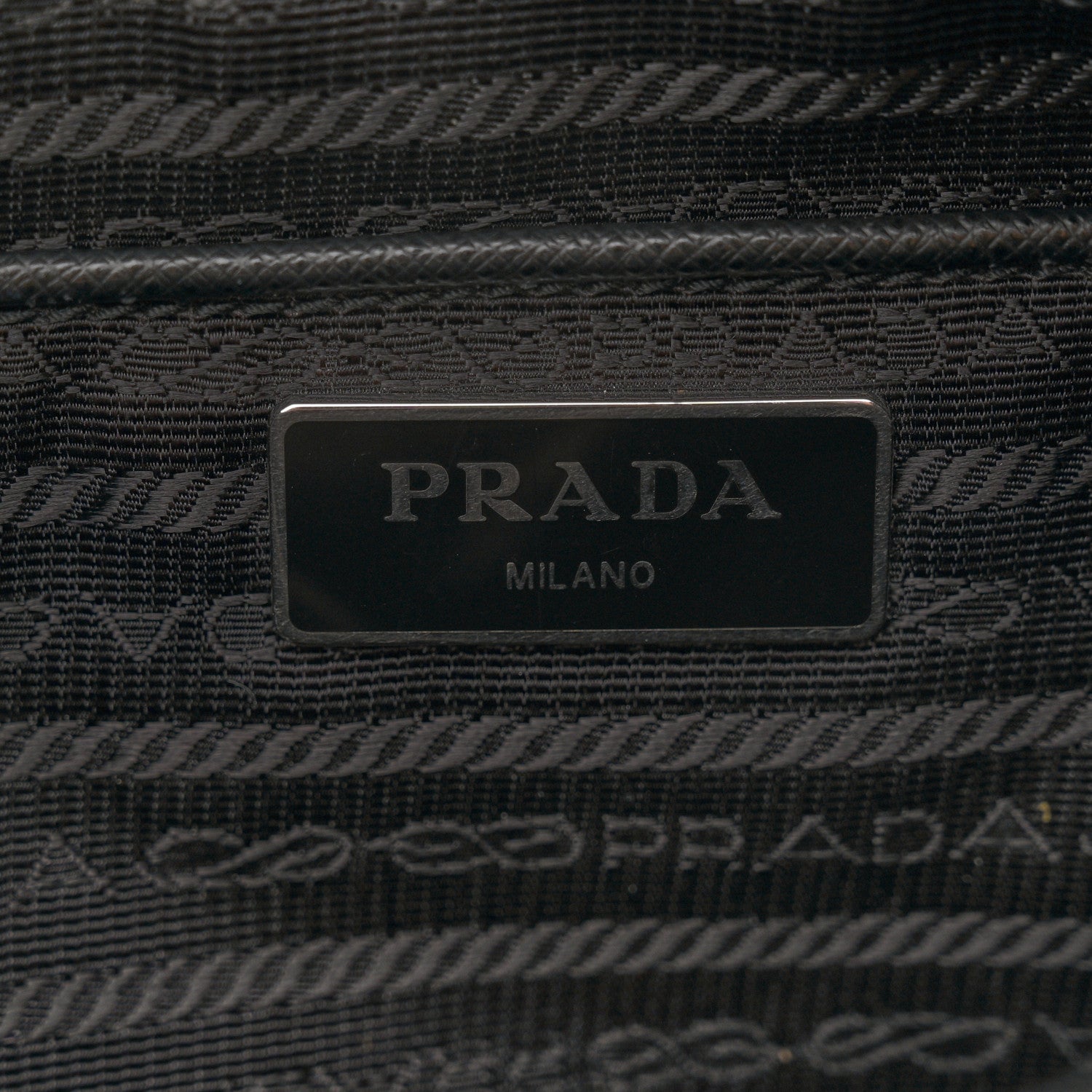 Prada Re-Nylon Vela Saffiano Pocket Single Buckle Messenger Shoulder Bag Black 7 of 13