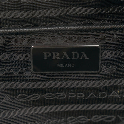 Prada Re-Nylon Vela Saffiano Pocket Single Buckle Messenger Shoulder Bag Black 7 of 13