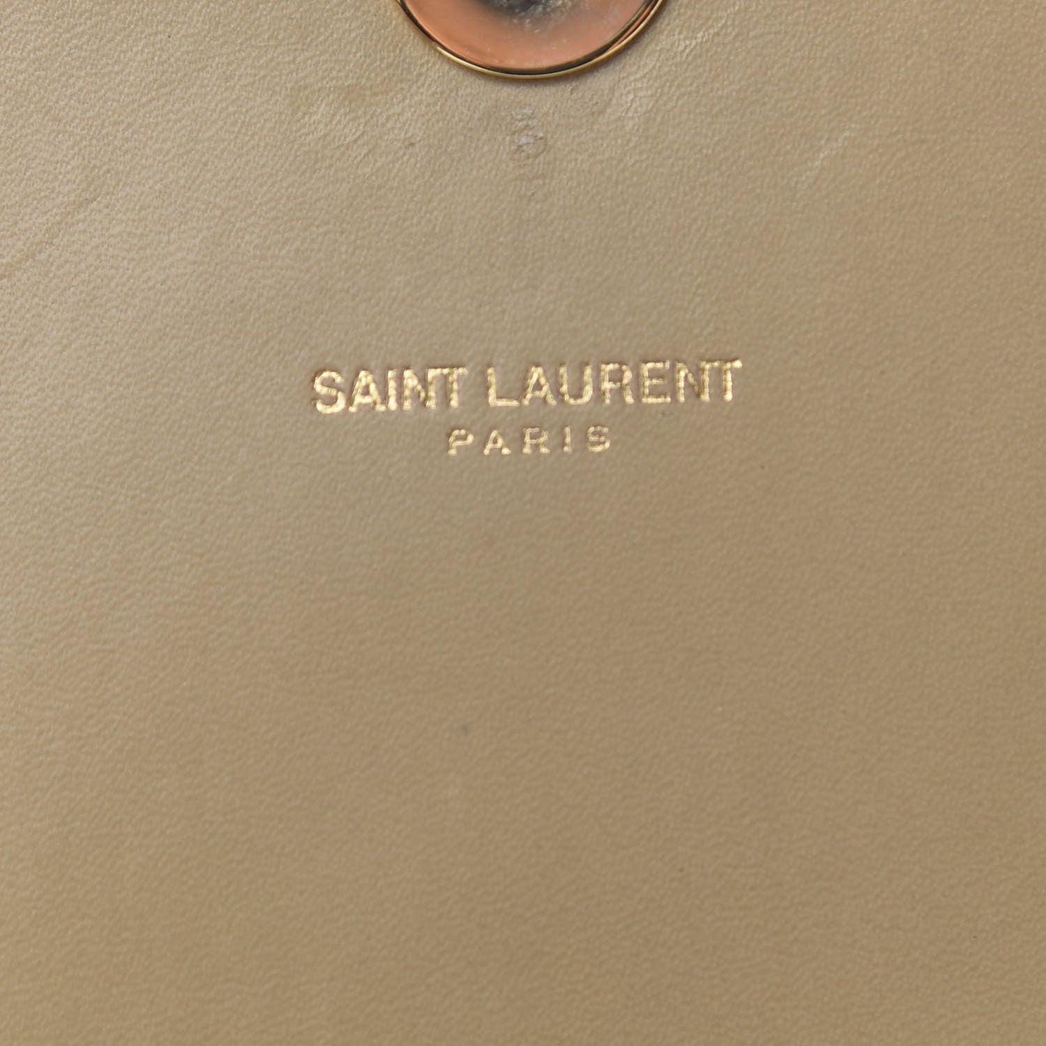 Saint Laurent Lambskin Matelasse Chevron Large Monogram Satchel Beige 7 of 13