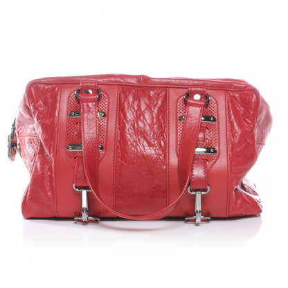 Balenciaga Chevre Perforated Hook Tote Red 1 of 8