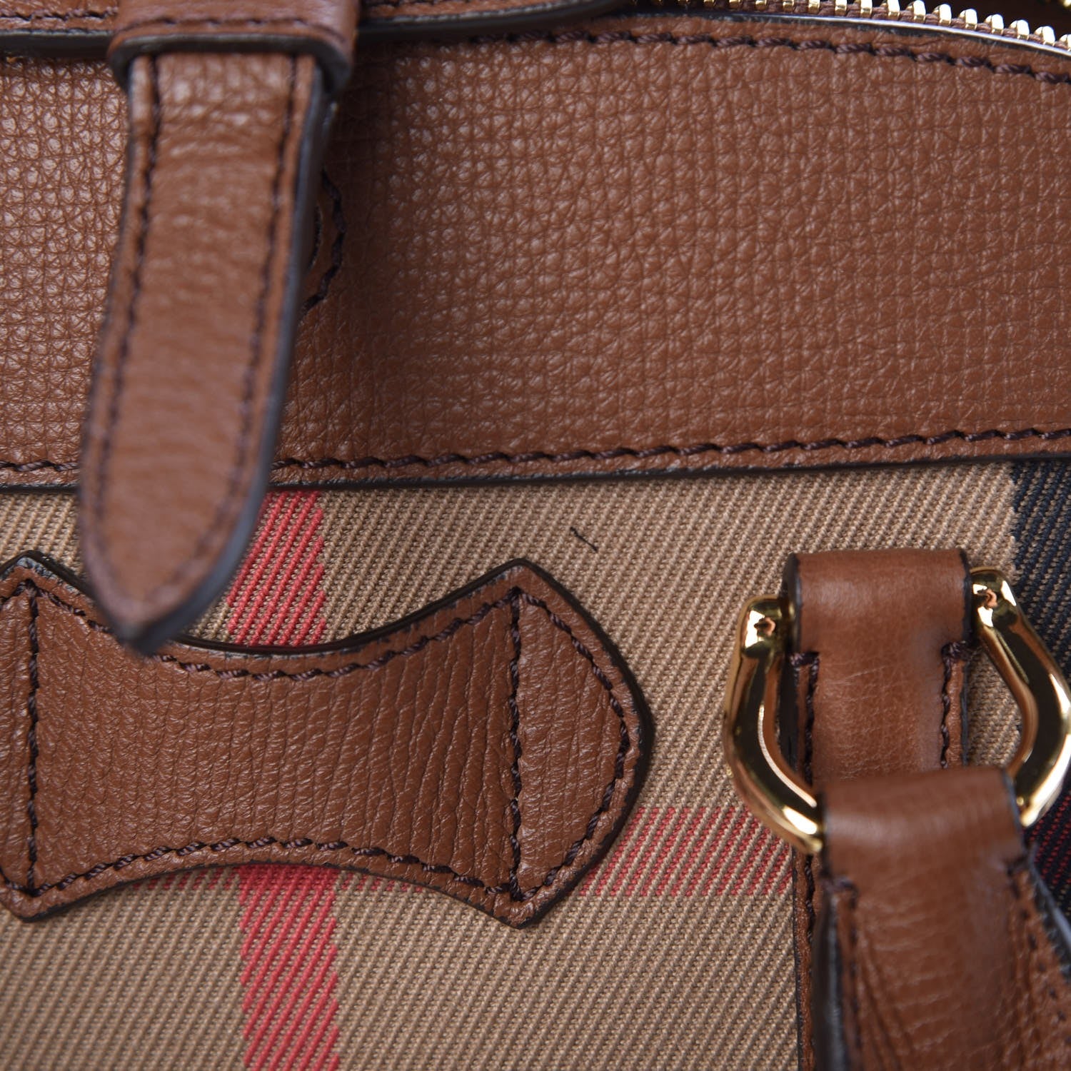 Burberry House Check Small Milverton Satchel Tan 9 of 9