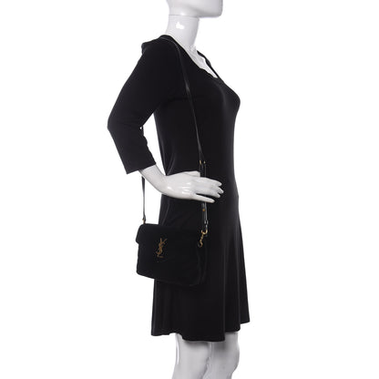 Saint Laurent Velvet Y Quilted Monogram Toy Loulou Chain Satchel French Black 2 of 10