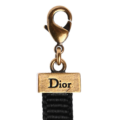 Christian Dior Grosgrain Ribbon J'Adior Logo Choker Necklace Black 5 of 5