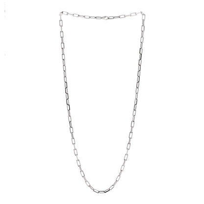 Cartier 18K White Gold SM Santos De Cartier Link Necklace 3 of 6