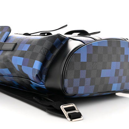Louis Vuitton Damier Graphite Pixel Christopher PM Backpack Blue 8 of 10