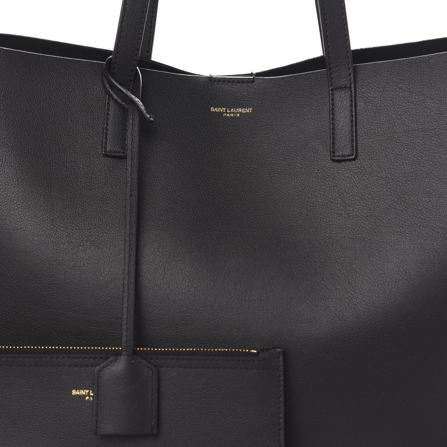 Saint Laurent Calfskin Large Shopping Tote Black 12 of 12