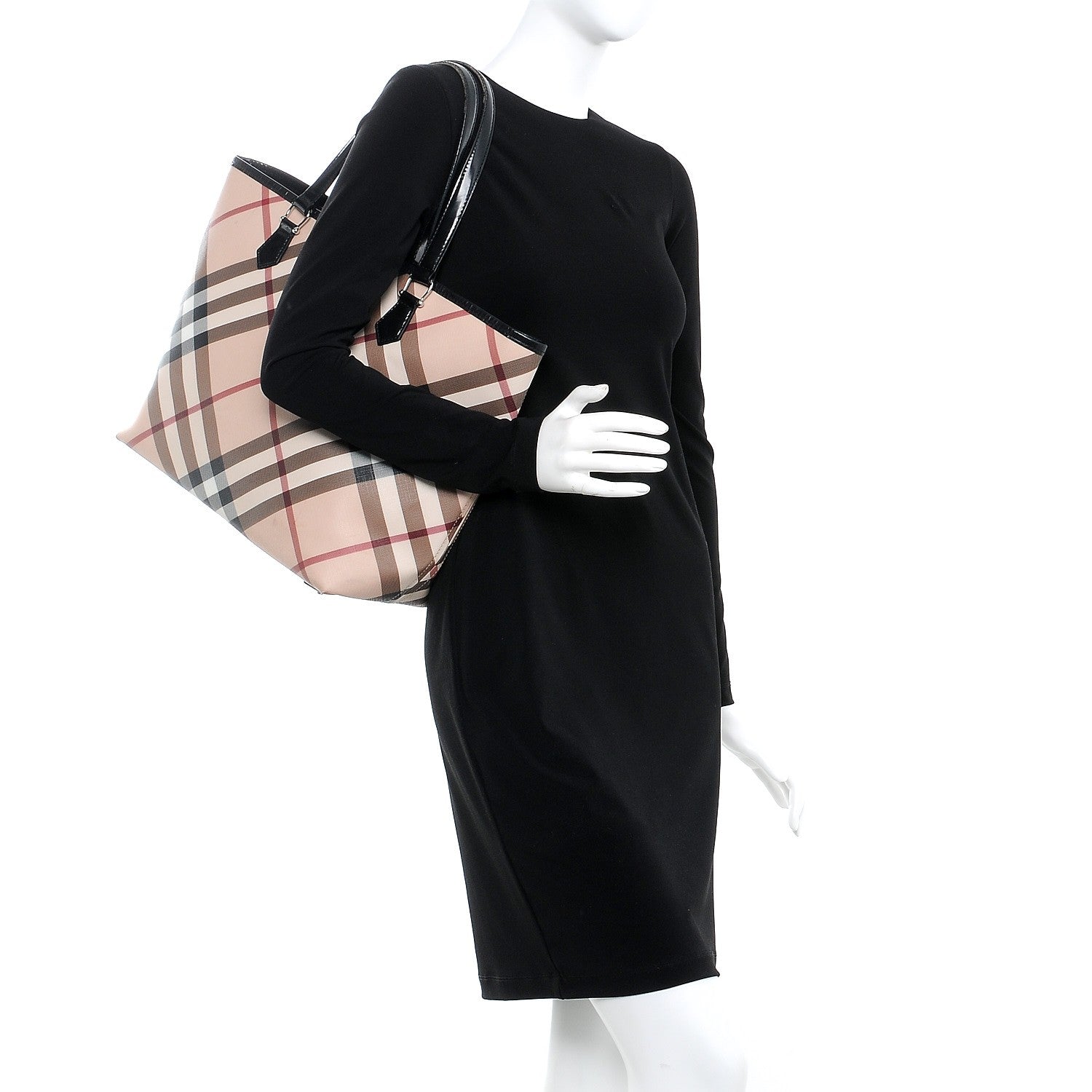 Burberry Nova Check Large Nickie Tote Black 2 of 15