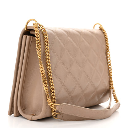 Saint Laurent Lambskin Quilted Mini Becky Chain Bag Gold Sand 3 of 13