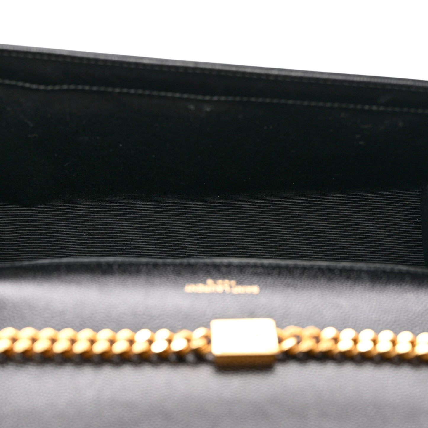 Grain De Poudre Medium Classic Monogram Kate Satchel Black