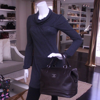 Chanel Calfskin Leather Doctor Bag Brown 2 of 12