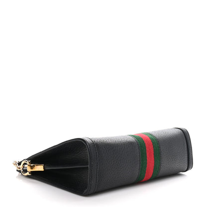 Gucci Calfskin GG Web Small Ophidia Chain Shoulder Bag Black 4 of 10