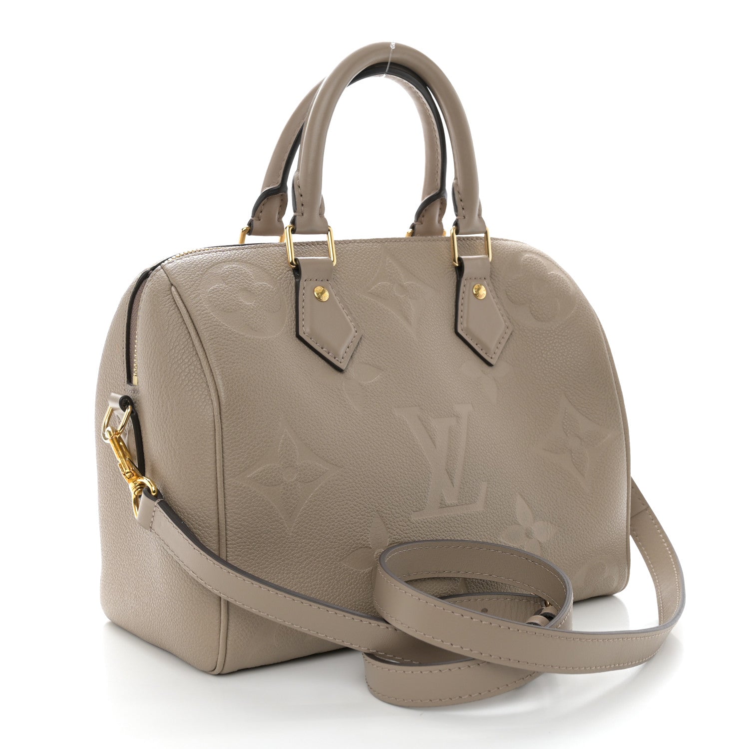 Louis Vuitton Empreinte Monogram Giant Speedy Bandouliere 25 Tourterelle 3 of 9