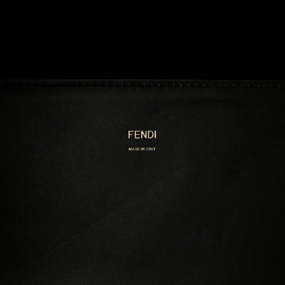 Fendi Vitello King Plexiglass Elaphe Snakeskin Print Logo Medium Fendi Sunshine Shopper Tote Dark Asphalt 6 of 9